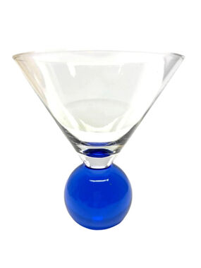 Bullicante 5 oz Ccobalt Blue Martini Glasses x2